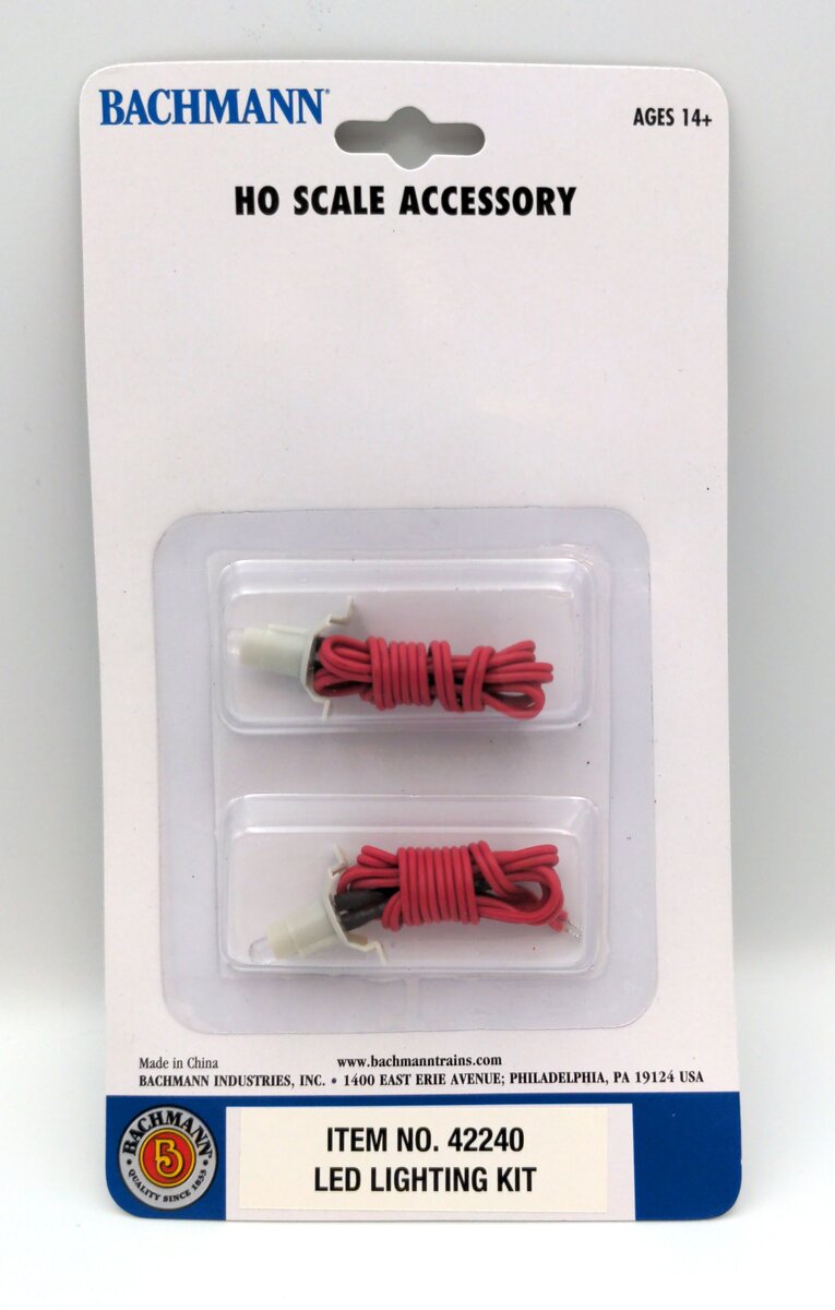 Bachmann 42240 HO Building Interior Lighting Kit W/Wire (Pack of 2)