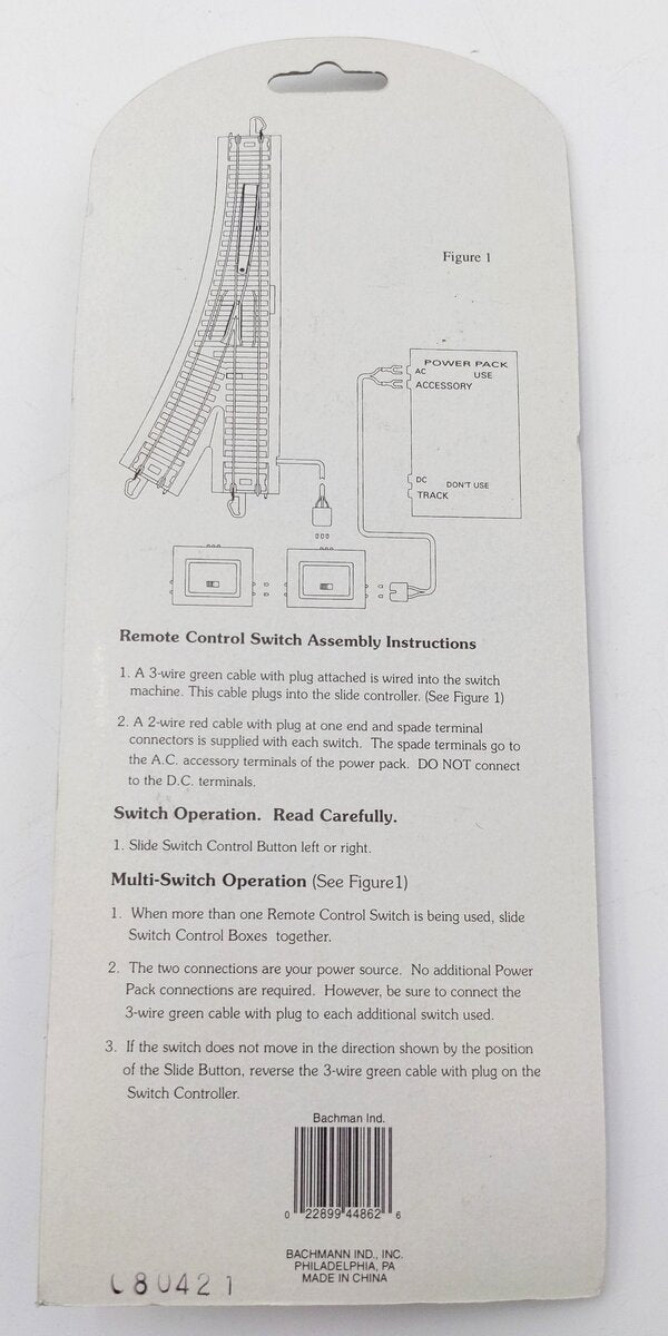 Bachmann 44862 N Nickel Silver #4 E-Z Track Right-Hand Switch Turnout