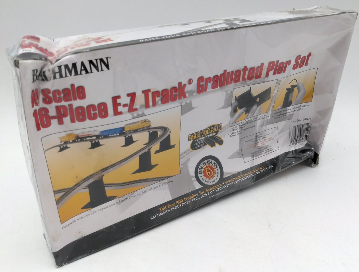 Bachmann 44871 N E-Z Track Graduated Pier (Set of 16)
