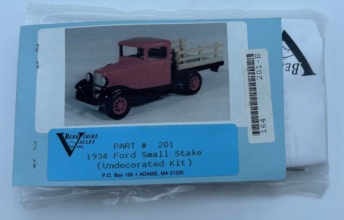 Berkshire Valley 201 O 1934 Ford Shortbed Stake Truck Kit