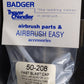 Badger 50-208 Fast Blast Cap 33 mm Jar Adaptor W/Attached Siphone Tube