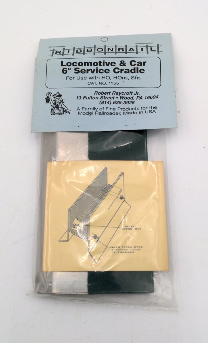 Ribbonrail 1155 Engine & Car Cradle 6"