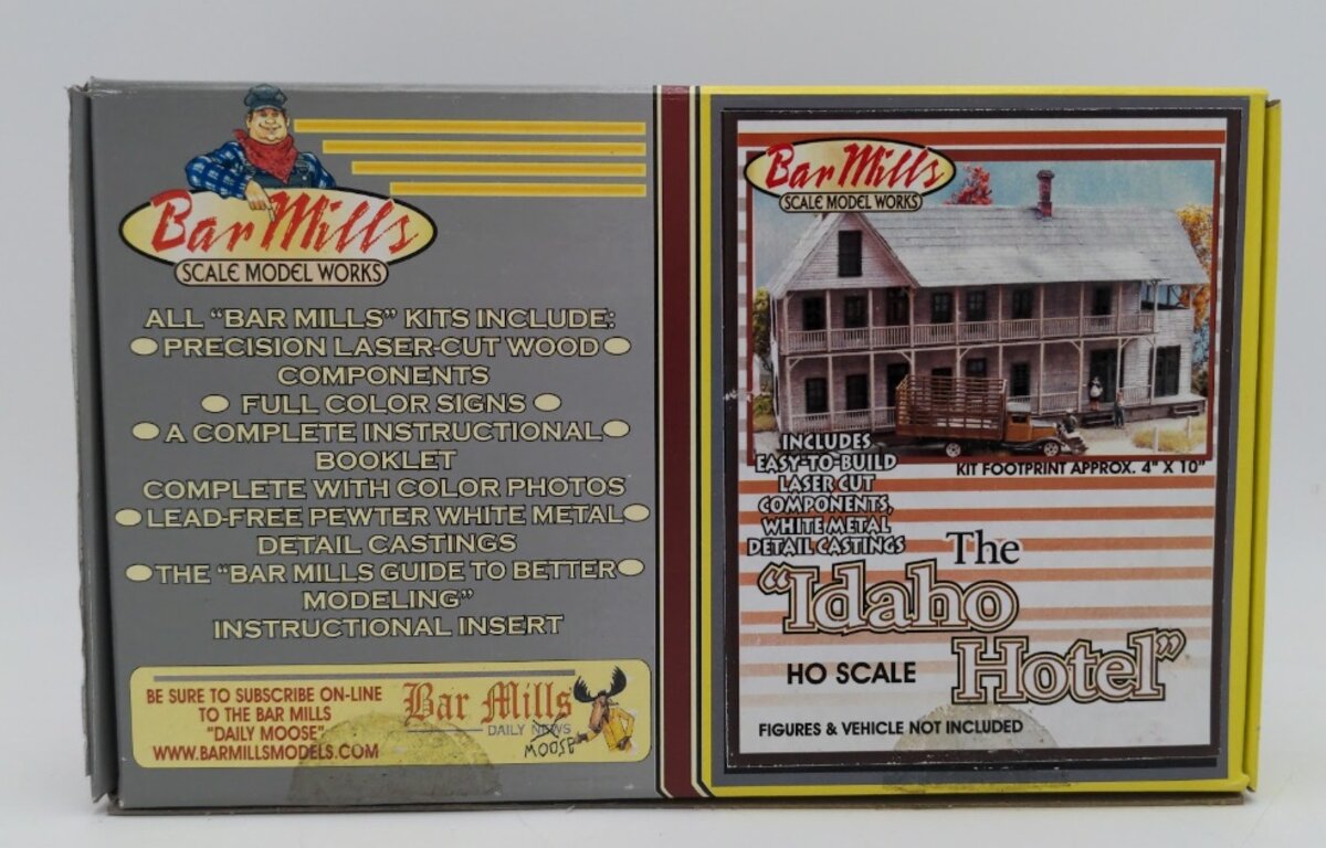 P11464043 HO Idaho Hotel Laser-Cut Wood Building Kit