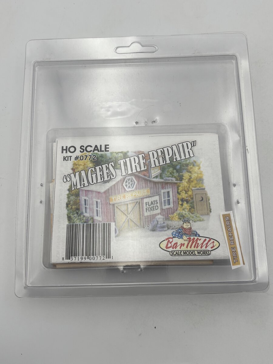 Bar Mills 0772 HO Magee's Tire Repair Service Laser-Cut Wood Kit