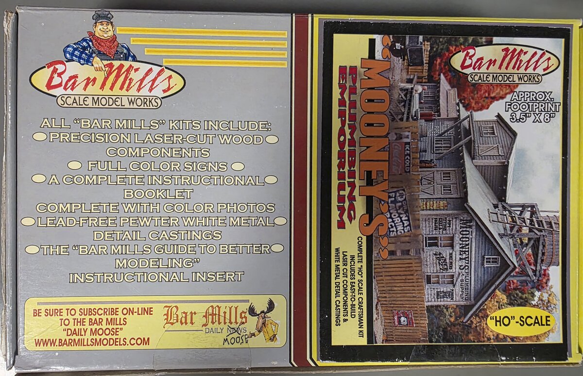Bar Mills 0822 HO Mooney's Plumbing Emporium Building Kit