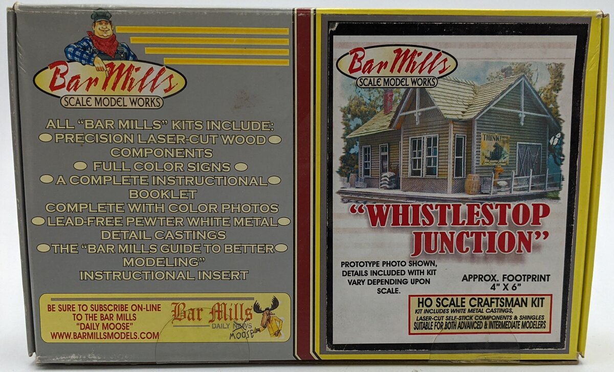 Bar Mills 0911 HO Laser Cut Wood Whistle Stop Junction Building Kit