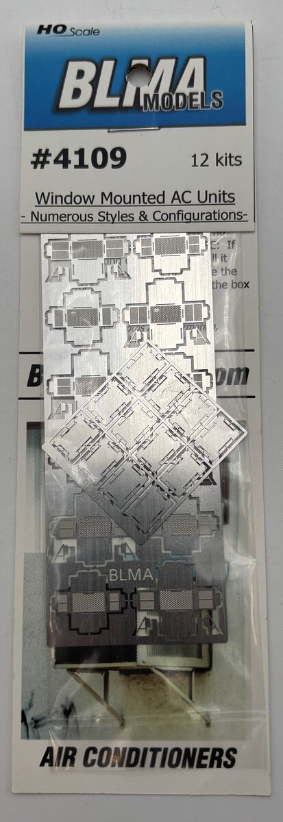 BLMA Models 4109 HO Window Mounted AC Units Kit (Pack of 12)