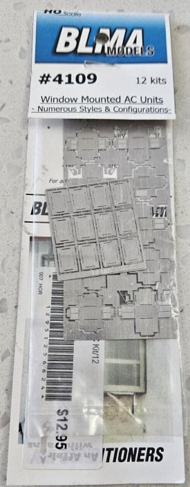 BLMA Models 4109 HO Window Mounted AC Units Kit (Pack of 12)