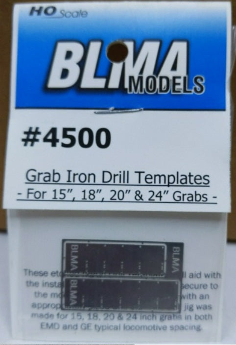 BLMA Models 4500 HO Grab Iron Drill Template For 15 / 18 / 20 & 24