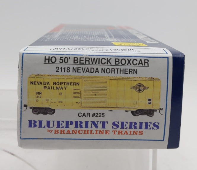Branchline Trains 2118 HO Scale Nevada Northern 50' Berwick Boxcar # 225 Kit