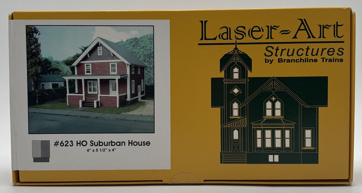 Branchline Trains 623 HO Suburban Catalog House Laser Art Building Kit