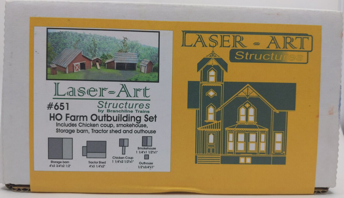 Branchline Trains 651 HO Farm Outbuildings (Set of 5)
