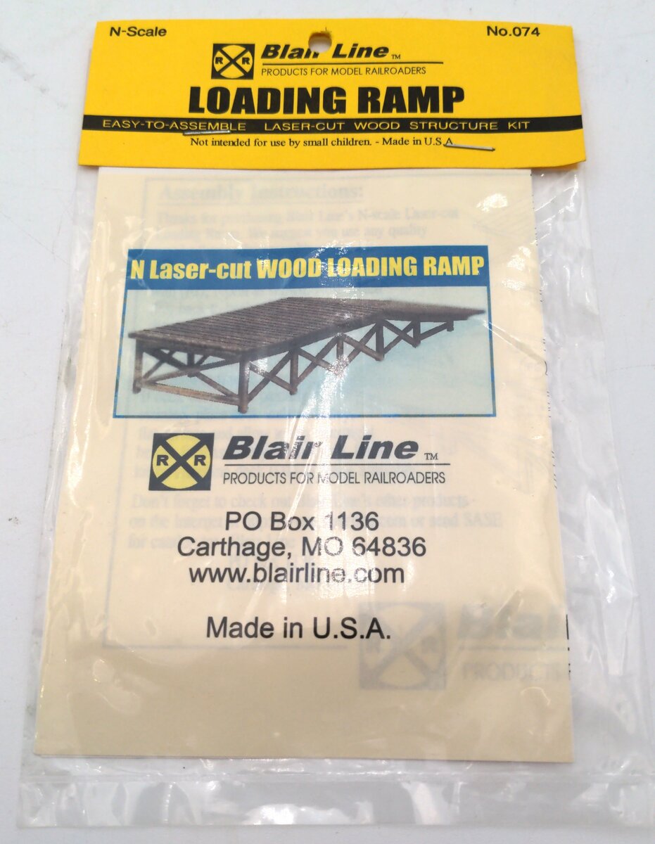 Blair Line 074 N Wooden Loading Ramp Laser-Cut Building Kit