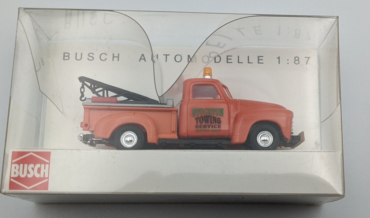 Busch 48216 HO Stockton Towing Service Chevrolet Pickup Truck