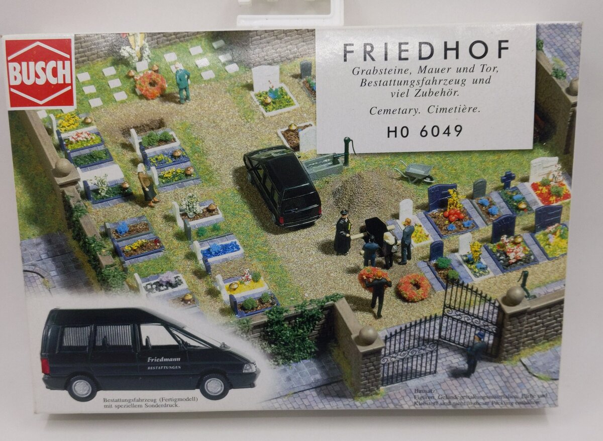 Busch 6049 HO Scale Cemetery Accessories Kit