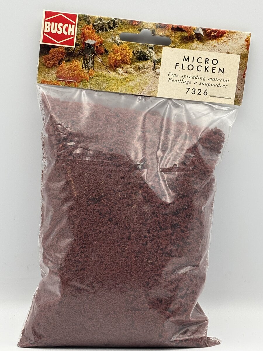 Busch 7326 Micro-Flocking - 16.9oz 500mL Red-Brown