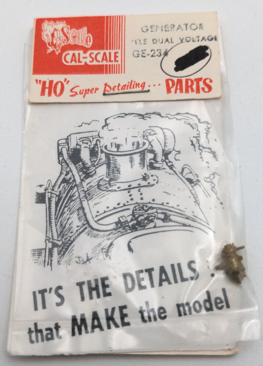 Cal Scale 190-234 HO Steam Loco Brass Dual Generator Pyle Dual Voltage