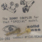 Cal Scale 190-292 HO Scale Dummy Knuckle Couplers Standard Brass (Pack of 2)