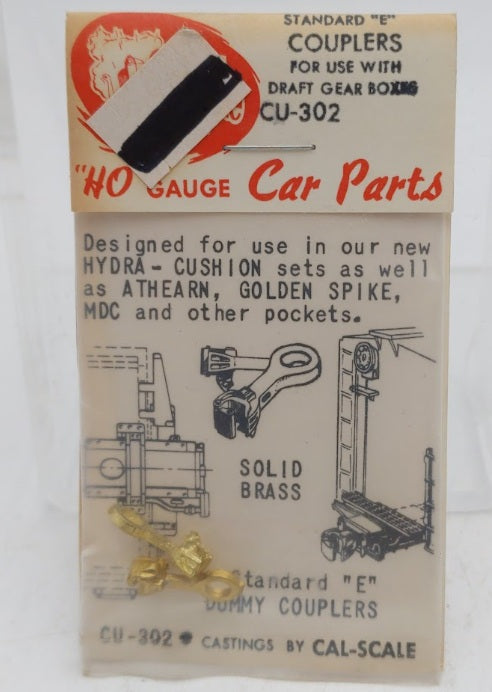 Cal Scale 190-302 HO Scale Standard E Dummy Knuckle Couplers (Pack of 2)