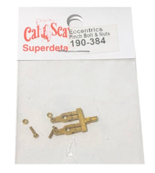 Cal Scale 190-384 HO Scale Steam Loco Eccentric Pinch Bolt & Nuts Brass Casting