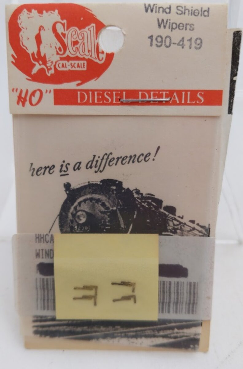 Cal Scale 190-419 HO Windshield Wipers Brass (Pack of 4)