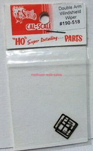 Cal Scale 190-518 HO Windshield Wipers Double-Arm Style 2 pairs
