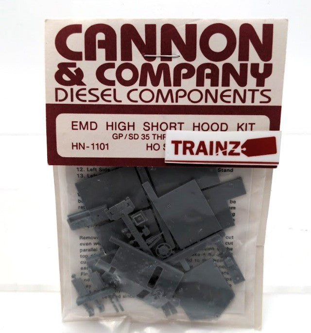 Cannon 1101 HO Scale EMD High Short Hood Plastic Kit