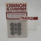Cannon 1108 HO Scale 22 " Cast Brake Wheels Most EMD & GE Units (Pack of 6)