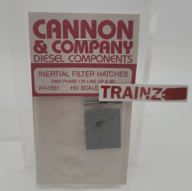 Cannon & Company 191-1351 HO Scale Inertial Filter Hatches Early 35 Line Units