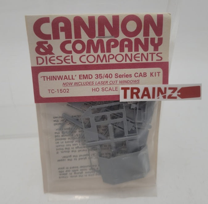 Cannon 1502 HO Scale 'Thinwall' EMD 35/40 Series Cab Kit
