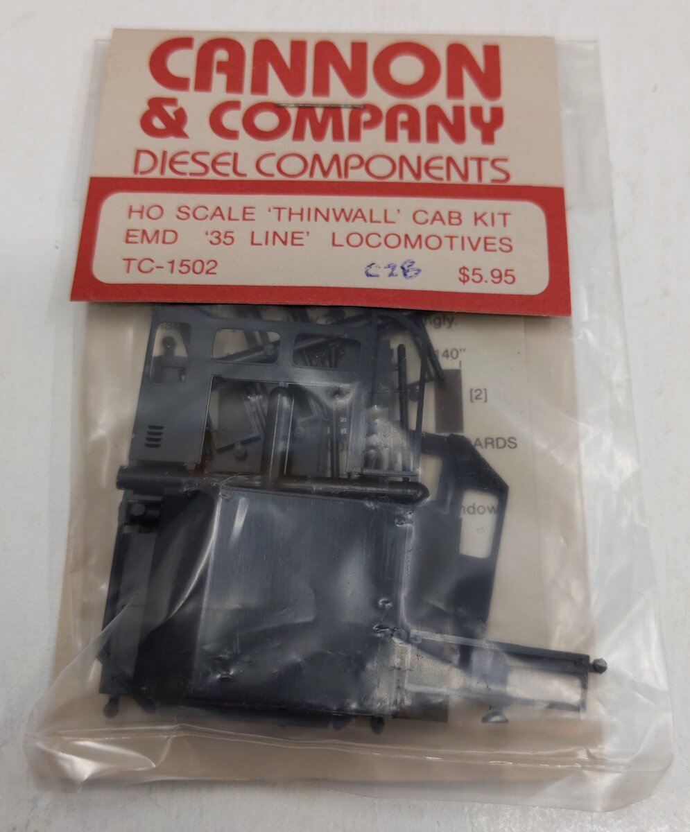 Cannon 1502 HO Scale 'Thinwall' EMD 35/40 Series Cab Kit