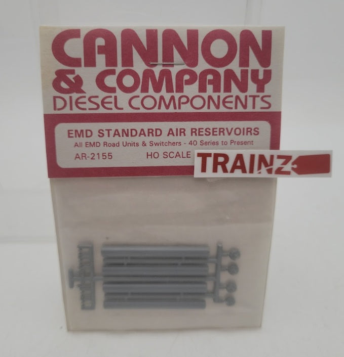 Cannon 2155 HO Scale EMD SW & GP, SD 40-70 Standard Air Reservoirs (Pack of 2)