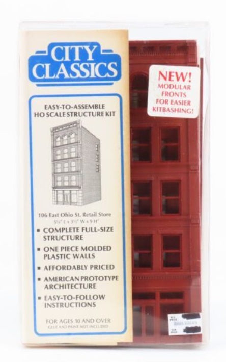 City Classics 106 HO 106 East Ohio Street Retail 5-Story Building Kit