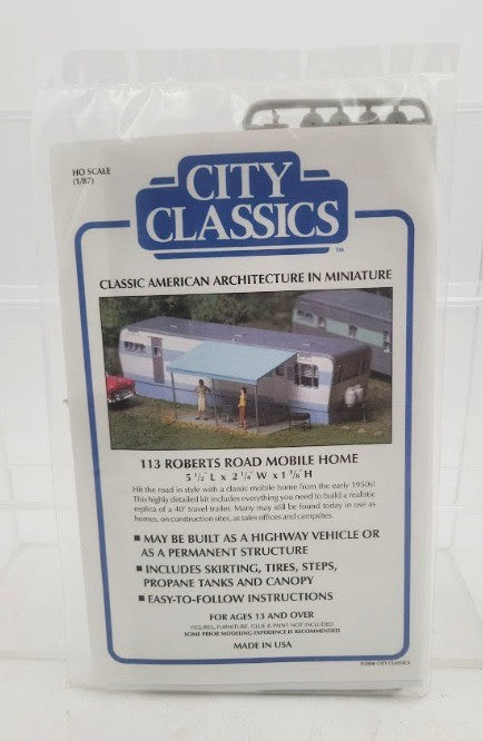 City Classics 113 HO Scale Roberts Road Mobile Home Plastic Kit