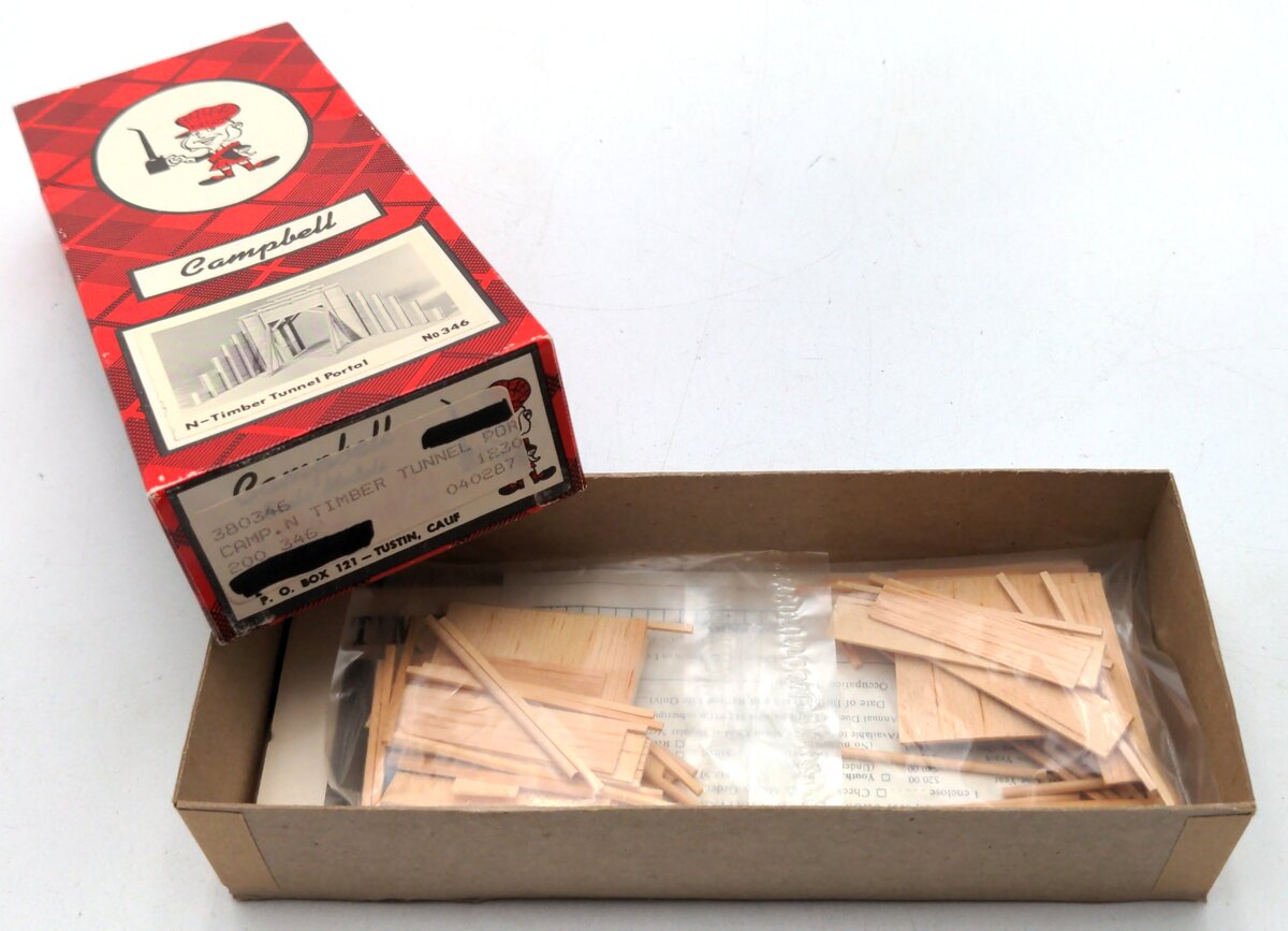Campbell Scale Models 346 N Timber Tunnel Portal Kit