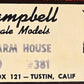 Campbell Scale Models 381-795 HO Scale Farm House Building Kit