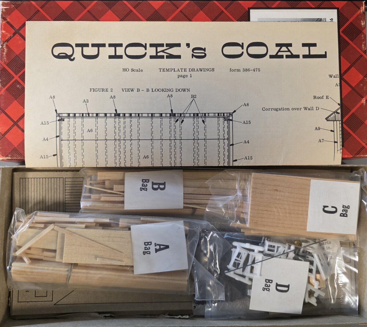 Campbell Scale Models 386 HO Yard Quick's Coal Building Kit