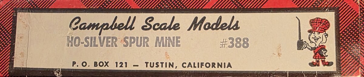 Campbell Scale Models 388 HO Scale Silver Spur Mine Craftsman Kit