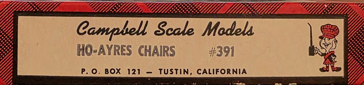 Campbell Scale Models 391 HO Ayres Chair Building Kit