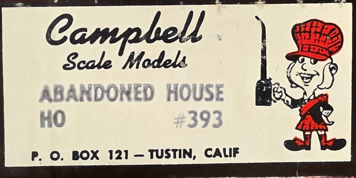 Campbell Scale Models 393-995 HO Scale Abandoned House Kit