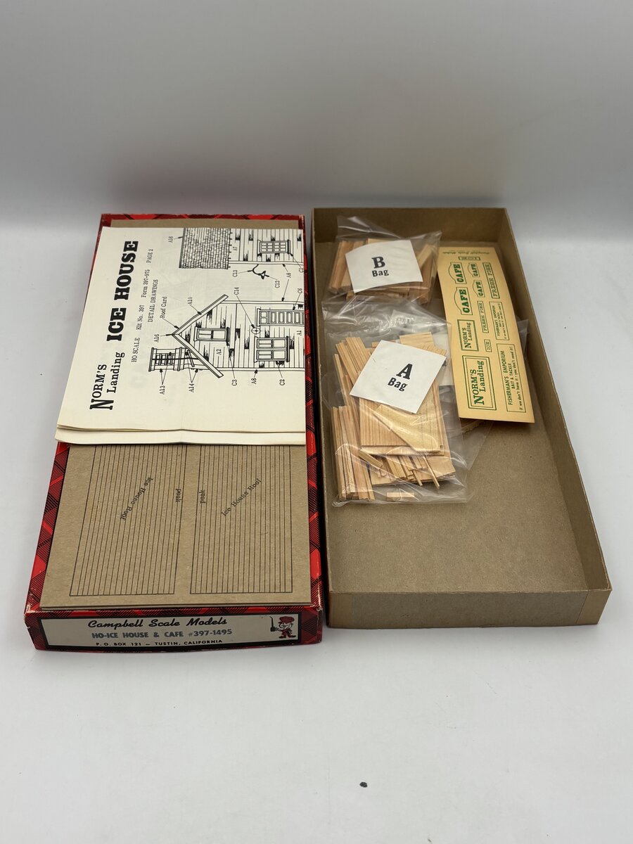 Campbell Scale Models 397 HO Ice House & Cafe Norm's Landing Building Kit