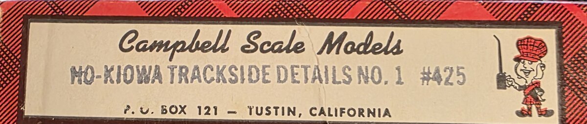 Campbell Scale Models 425 HO Kiowa Trackside Detail #1 Kit