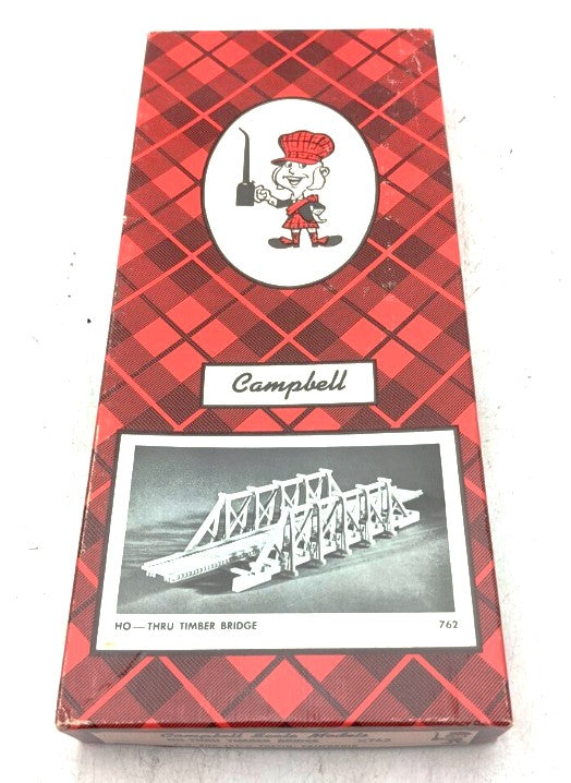 Campbell Scale Models 762 HO Scale 70'''' Thru Timber Bridge Craftsman Kit