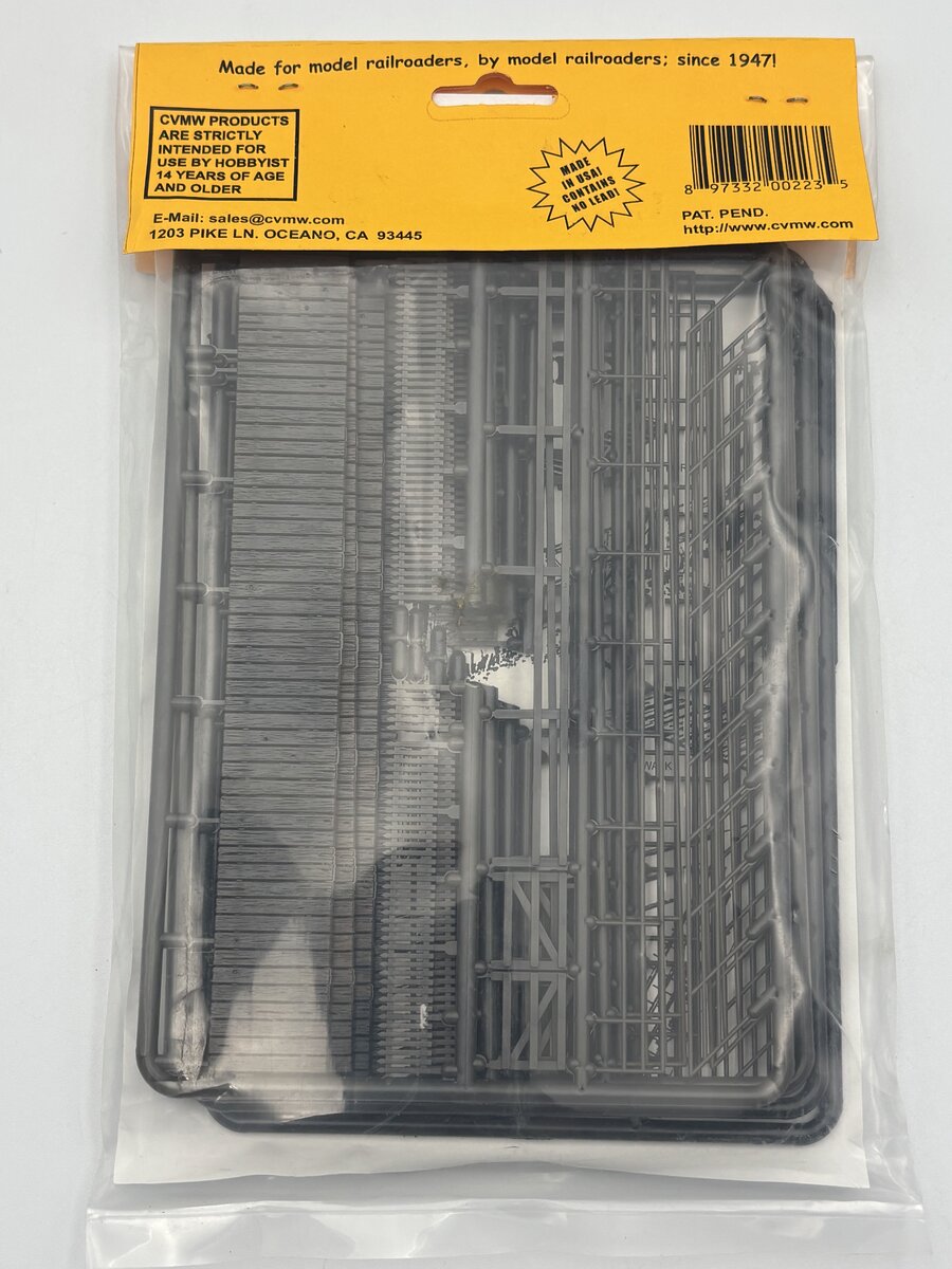 Central Valley Models 1601 HO Fences & Railing Plastic Kit