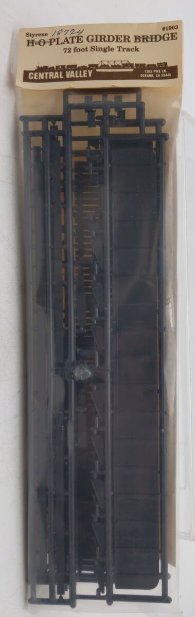 Central Valley Models 1903 HO Scale 72 Ft Single Track Girder Bridge Kit