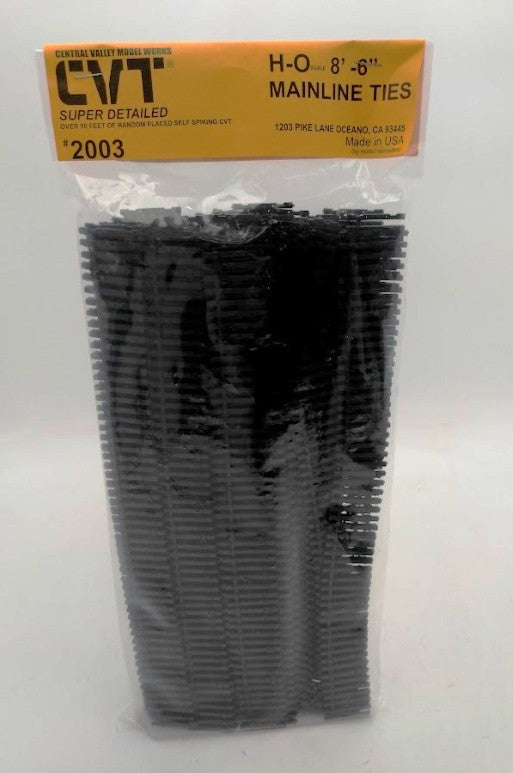 Central Valley Models 2003 HO Scale Main-Line Tie Strip 8' - 6