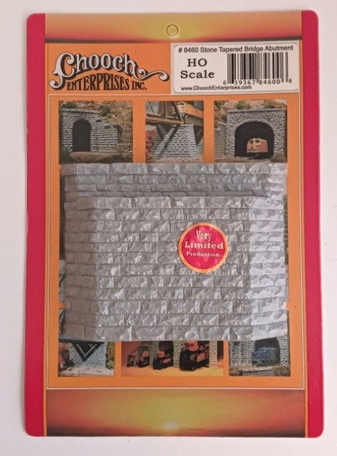 Chooch Enterprises 8460 HO Scale Single-Track Cut Stone Tapered Bridge Abutment