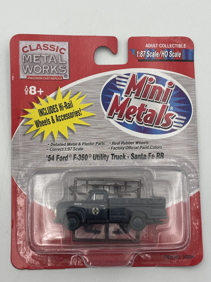 Classic Metal Works 30214 HO Mini Metals Santa Fe 1954 Ford F-350 Utility Truck