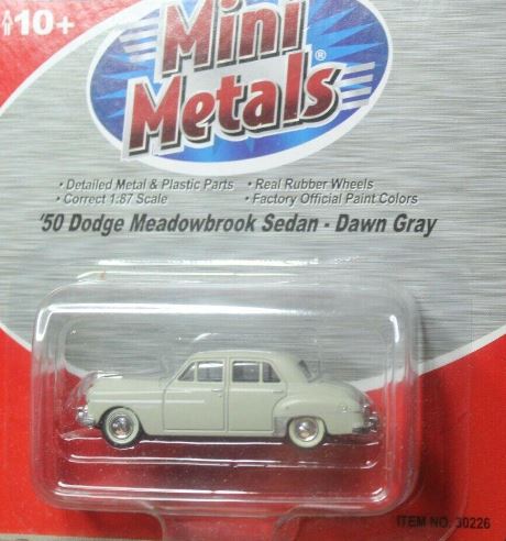 Classic Metal Works 30226 HO Mini Metals Dawn Gray 1950 Dodge Meadowbrook Car