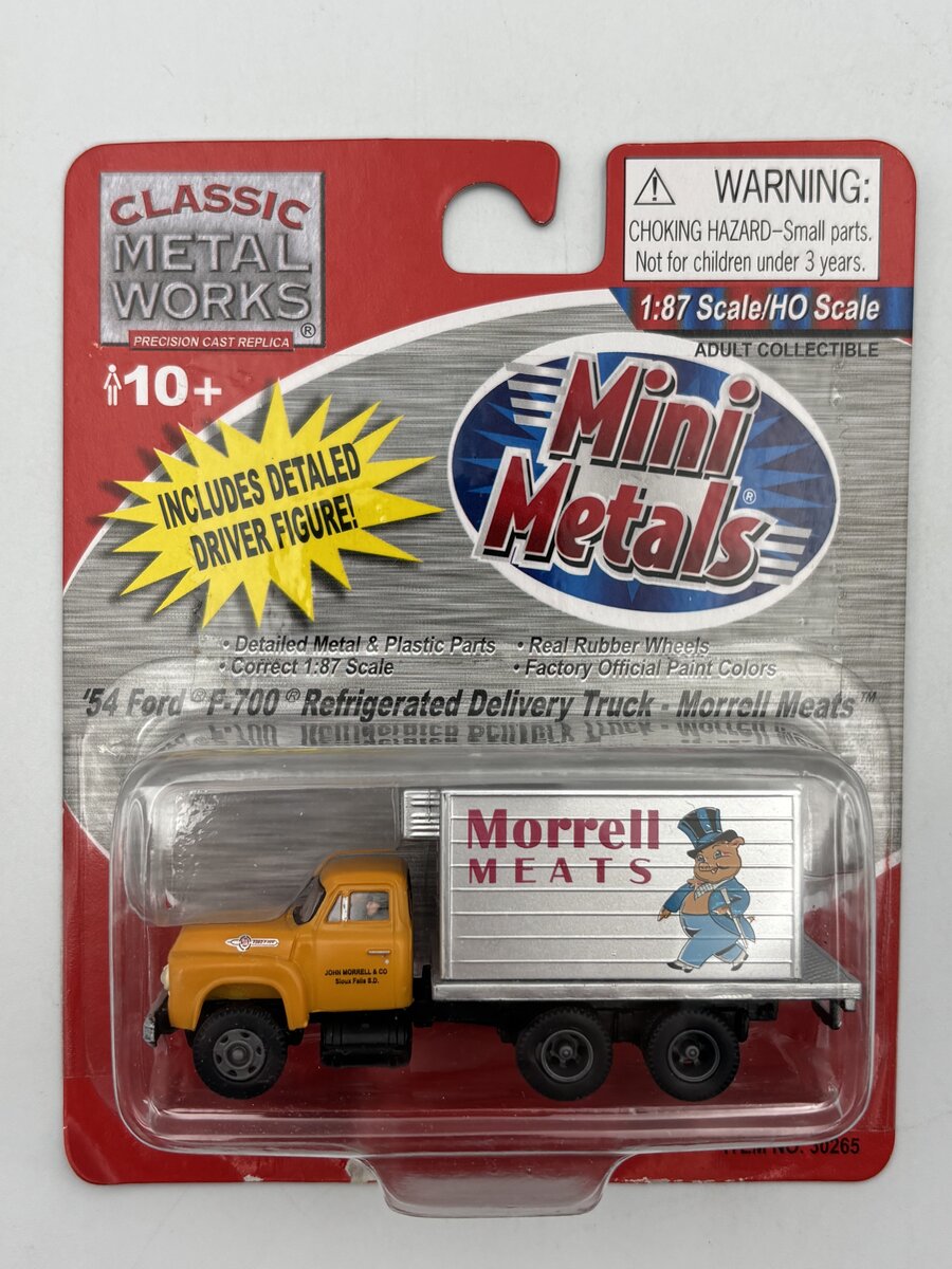 Classic Metal Works 30265 HO Mini Metals Morrell Meat Ford F-700 Delivery Truck